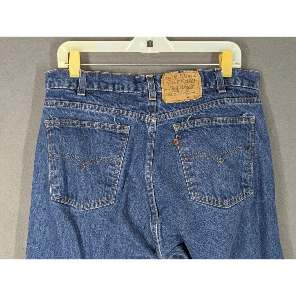Vintage 1988 Levi's 505 Orange Tab Made in USA Jeans Mens 36x30 (measures 33x27)